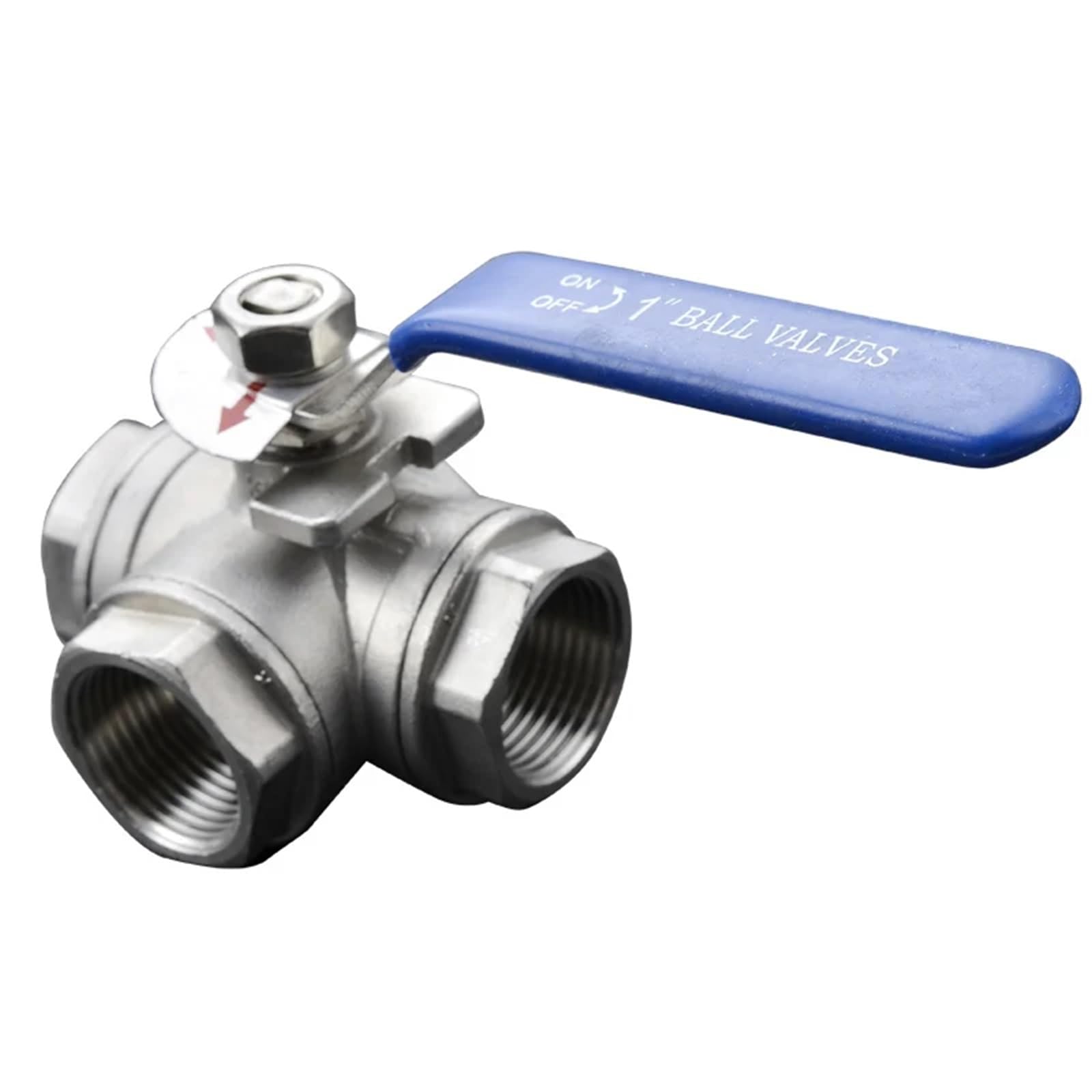 Vanne à bille DN25 inox 304 type L 3 voies taraudage 1" femelle