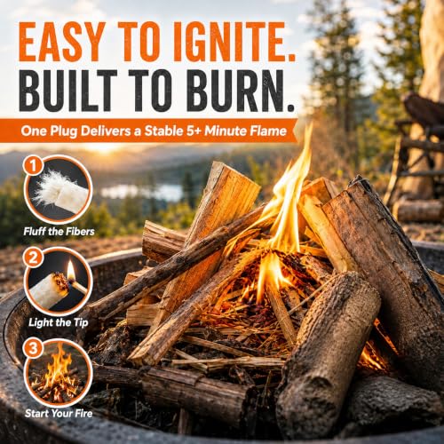 MAQIHAN Fire Plugs Fire Starters - 25 Pack Fire Starter Survival Tool Kit - Image 3