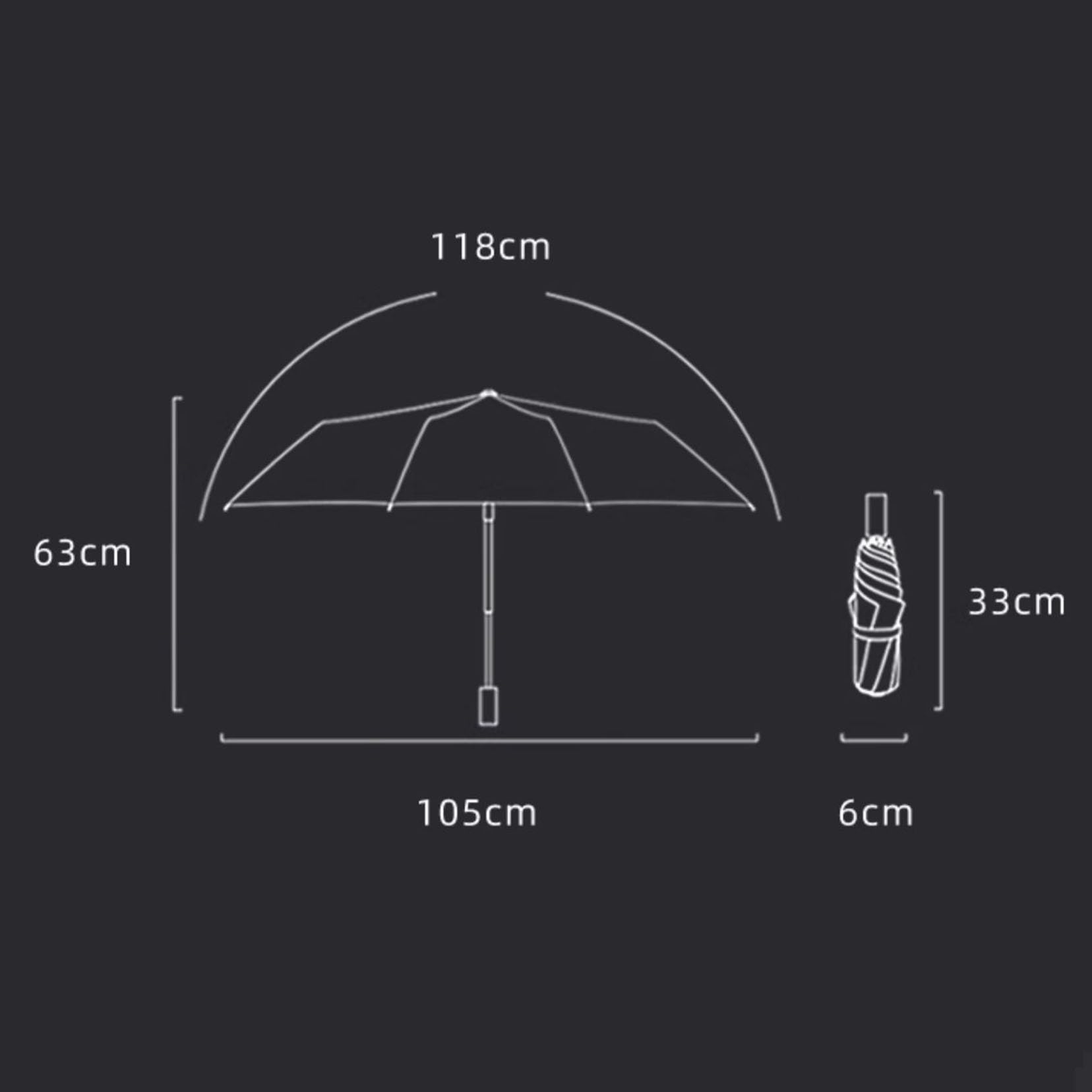CMBSSTFC Duży, kompaktowy wiatroszczelny parasol golfowy o przekątnej 46,4 cala, drewniany uchwyt z czarnym klejem, filtr przeciwsłoneczny, automatyczny parasol antyparasolowy, automatycznie otwierany