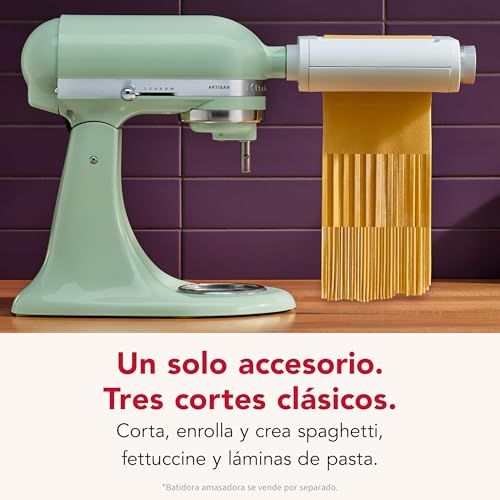 Accesorio de pasta KitchenAid 3 en 1 de acero inoxidable para evitar masas pegadas 4