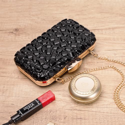 Image of Gemstone Clutch Purse, Rhinestone Purse | Evening Clutch for Women Wedding Party, Crystal Evening Bag for Women Evening
