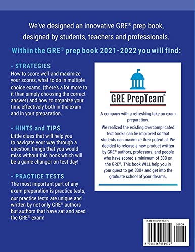 GRE Prep 2021-2022 3rd Edition: 4 Complete Practice Test + Review & Techniques + Proven Strategies f