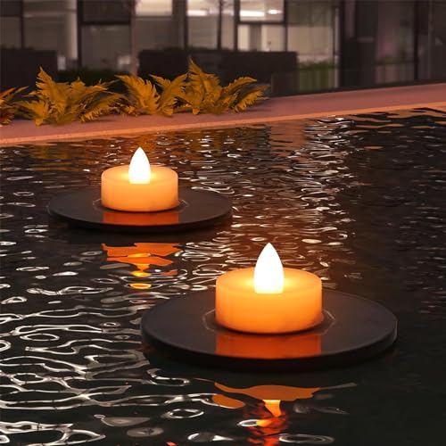 light to hope Luzes flutuantes para piscina alimentadas por energia solar, 10 cm x 10 cm x 5,8 cm lu