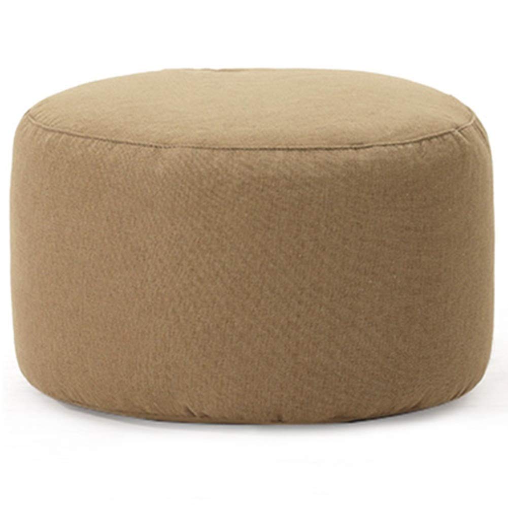 Repose-pieds en tissu marron pour canapé : la solution gain de place pour votre salon