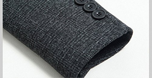Image of Men's Classical Bussiness Style Single Breasted Plaid Wool Coat #00220237