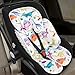 SWESEN Infant Car Seat Insert with 2 Strap Pads, Super Soft Carseat Head and Body Support for Baby Boys and Girls, Reversible Newborn Car Seat Insert Cushion for Strollers, Bouncers, Dinosaur