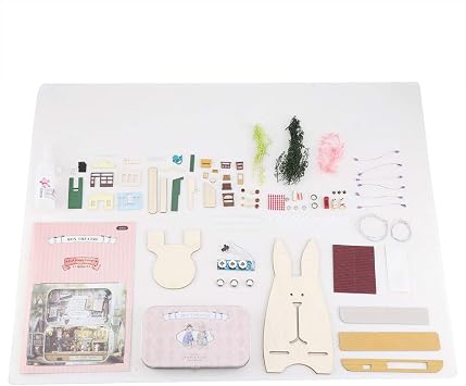 DIY Miniature Dollhouse Kit with LED Lights, Theatre Box Architecture Model Building Set, Happy Street Theme, for Teens and Adults