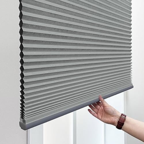 DEZ FURNISHINGS Cordless 1.5" Blackout Cellular Shade, Energy Saver, 30.5" W x 48" H, Anchor Gray by DEZ FURNISHINGS - Image 9
