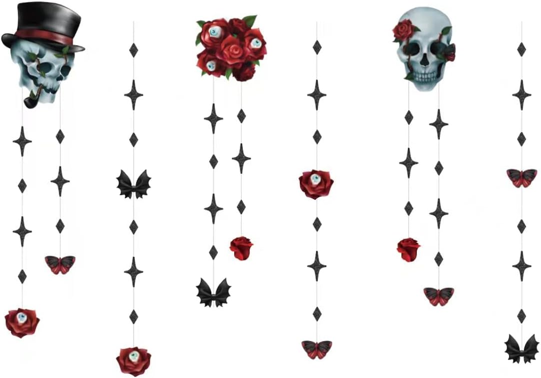 Halloween Pirate Skull Garlands for Halloween Party Decorations Hanging Decoration Banner : Home & Kitchen
