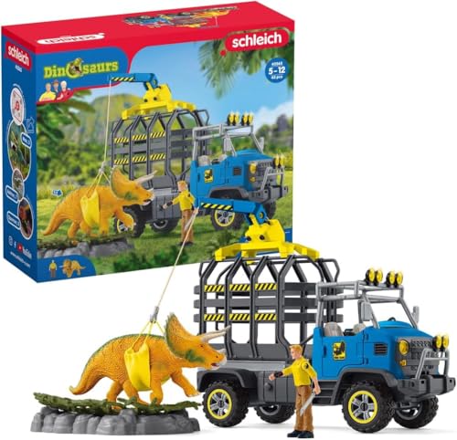 SCHLEICH Dinosaurs | Dinosaurier Truck Mission 42565 | Spielset mit Dino...