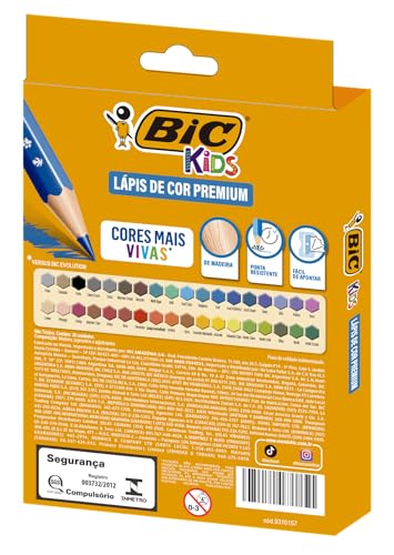 BIC, Lápis de Cor Premium, BIC KIDs, 36 cores