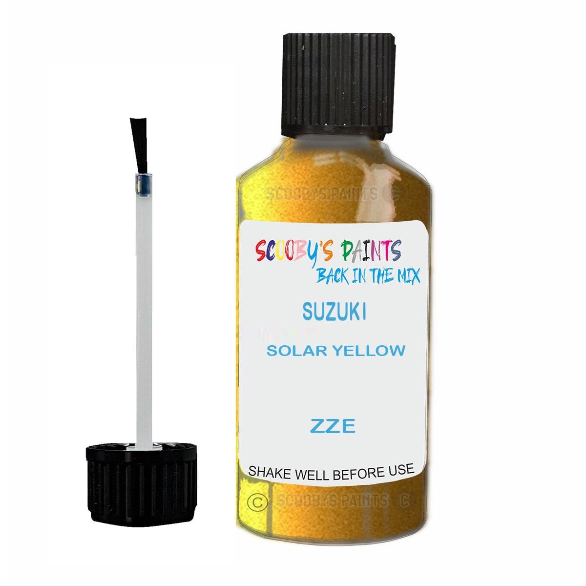 Scoobys Paints Back In The Mix Solar Yellow Touch Up Paint For Suzuki Zze Metallic
