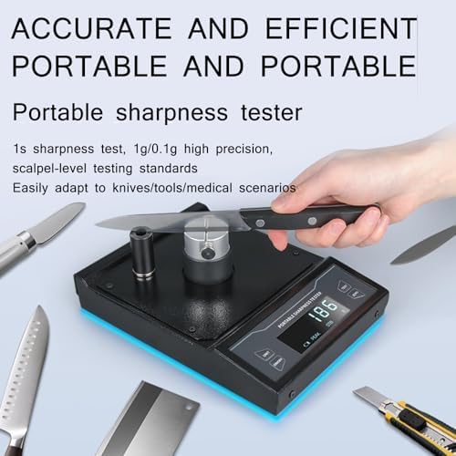 Tester di affilatura della lama, strumento di rilevamento del bordo affilato, intervallo di prova da 0 a 3 kg e risoluzione opzionale di 0,1 g/0,001 N, rilevamento del coltello di adsorbimento ( 5g)