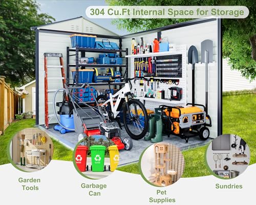Vanacc YSS019 6.5X9X7 Ft Outdoor Storage Shed With Shutter Design thumb #4