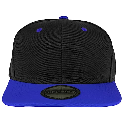 Image of Gelante Plain Blank Flat Brim Adjustable Snapback Baseball Caps LOT 6 Pack
