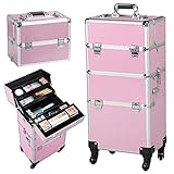 Vielseitiger Schmuck und Kosmetikkoffer: Die Kosmetik-Trolley ist geeignet für Make-up Artist, Friseur/ Nagel-Techniker. Ideal für Kosmetikstudios, Nagel / Friseursalons, Beauty-Center, Make-up Bereich u.v.m. .