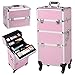 Produktbild Yaheetech Alu Kosmetikkoffer Schmuckkoffer Friseurkoffer Beautycase Koffer Trolley mit Schlösser und Tragegurt Pink