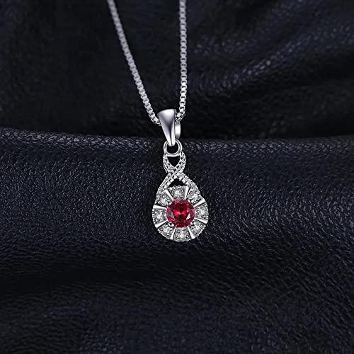 Collier pendentif ruby halo pour femme ras du cou le cadeau parfait en pierre précieuse