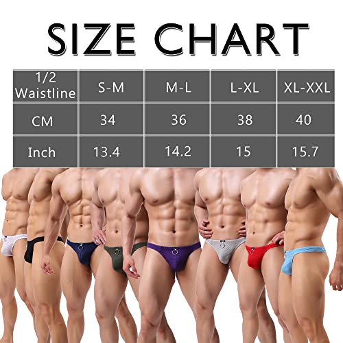 Yoobng Sexy Men Thongs Breathable Hole Underwear Low Rise Pouch Jockstrap Purple #TOP3