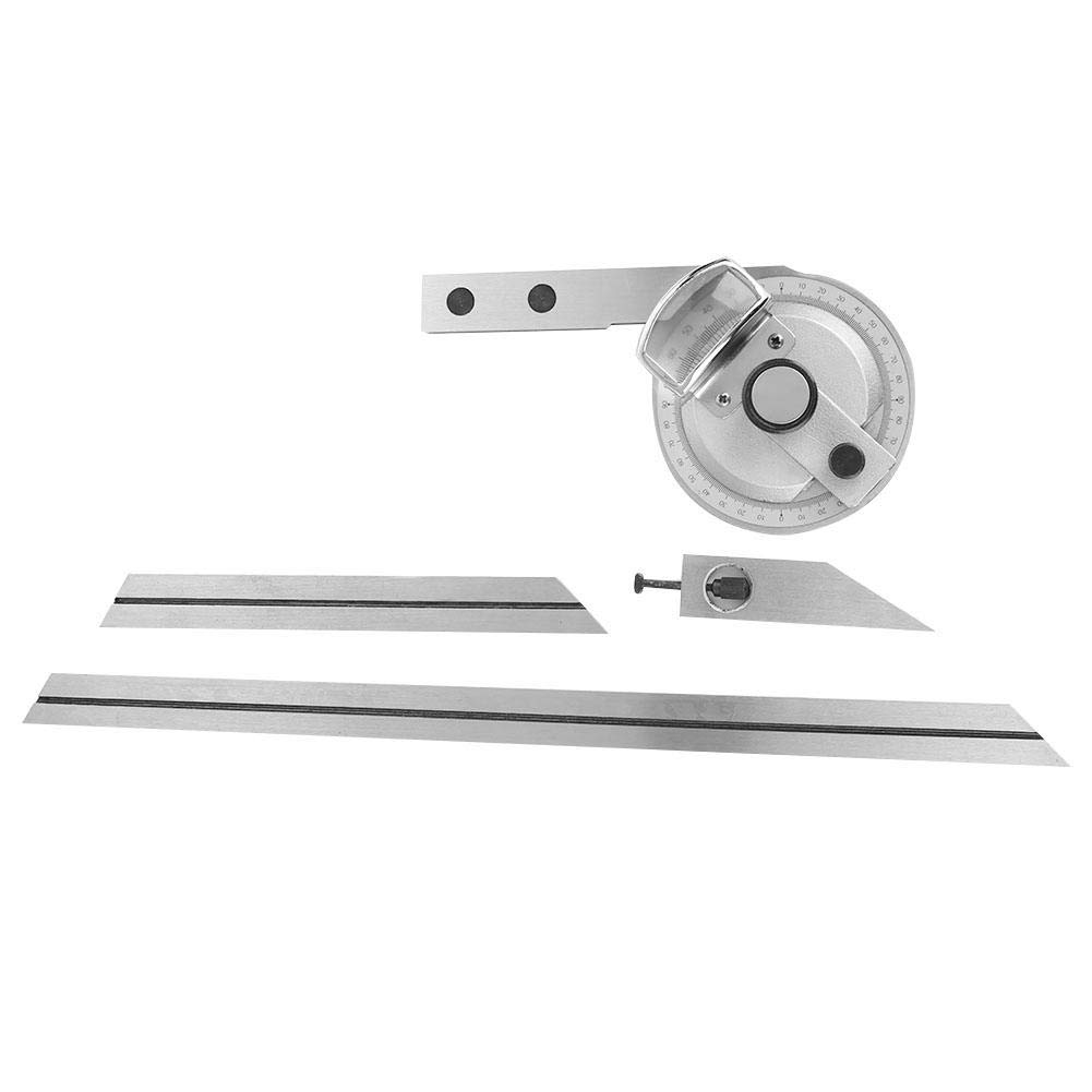 Universele gradenboog, robuuste, duurzame 360 ​​graden stalen gradenboog gradenboog meetliniaal met vergrootglas