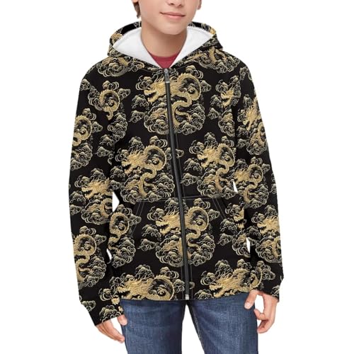 Kids Zip-Up Hoodie Casual Long Sleeve Hoody Sweatshirts Teen Trendy Clothes,Spring Fall Outfits