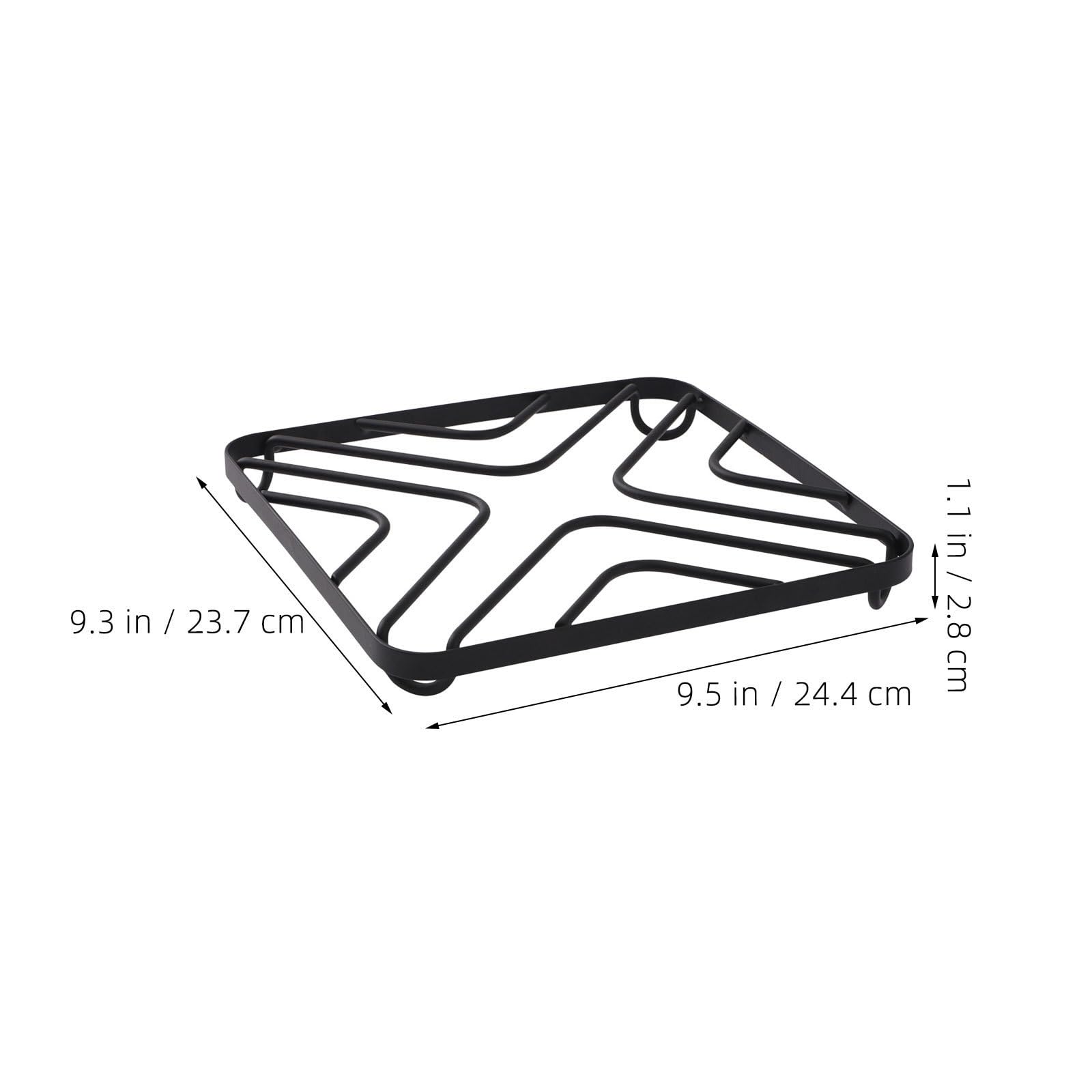 Salvamanteles de Hierro para Cacerola, 2 Piezas, Negro