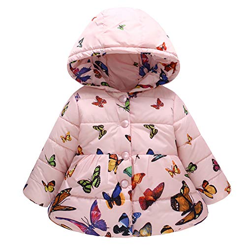 Toddler Baby Girls Faux Fur Denim Jackets Hooded Thicken Fleece Warm Jean Coats Plush Winter Hoodie Outwear for Kids Jackets Hooded Plush Winter Hoodie Outwear for Kids Peach Pink 2-3T