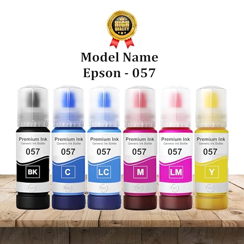 Image of Duplex DTC Refill Ink 057 Compatible with Epson L8050, L18050, L8150W Printer (057 Cyan Ink 1 Pcs)