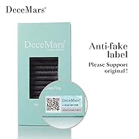 Vista 4 de DeceMars Extensiones de pestañas en forma de W 8D de 0.003 in, rizo C 8-12, bandeja mixta, racimos de volumen de aspecto natural, color negro mate