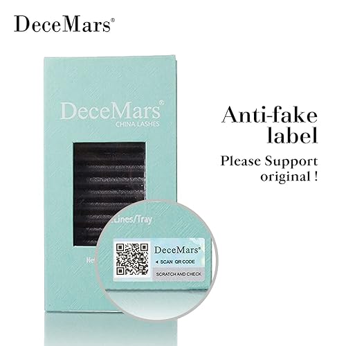 Miniatura 4 de DeceMars Extensiones de pestañas en forma de W 8D de 0.003 in, rizo C 8-12, bandeja mixta, racimos de volumen de aspecto natural, color negro mate,