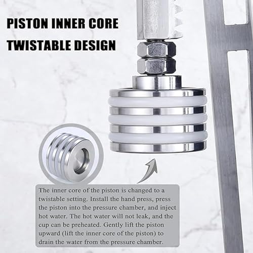 Manuelle Espressomaschine mit Hebel, Öldruckanzeige, Kolbenkern und arbeitssparender Druckstange für perfektes Brühen zu Hause