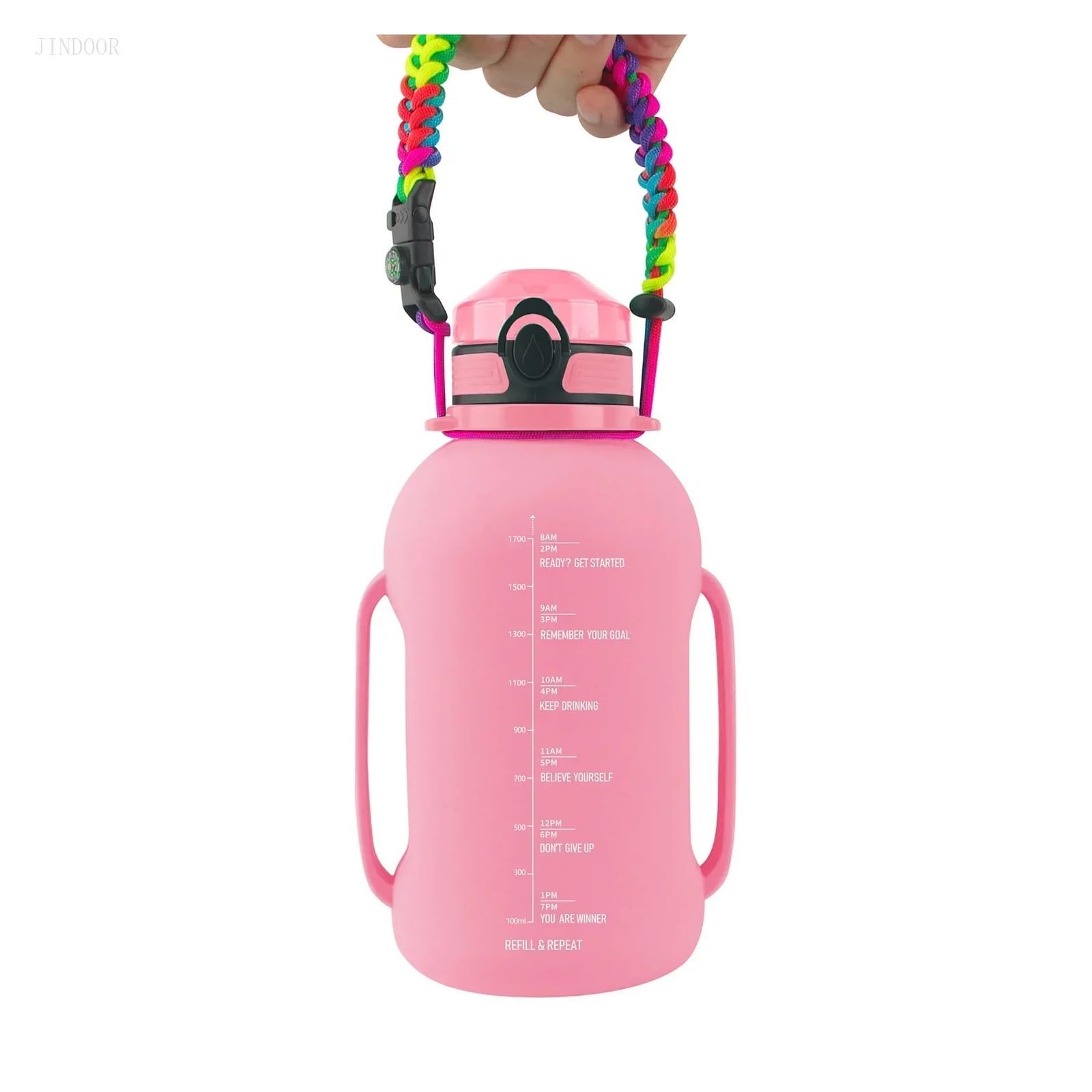 Outdoor-Sport-Wasserflasche mit Deckel und Strohhalm Home 2L Silikon Faltbare Wasserflasche Kreativer tragbarer Fitness-Reisebecher Faltbare Reisetasse(Grey)