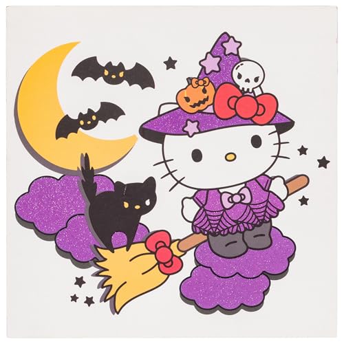 Silver Buffalo Sanrio Hello Kitty Halloween Box Wall Sign, 6' x 6' x 1.5'