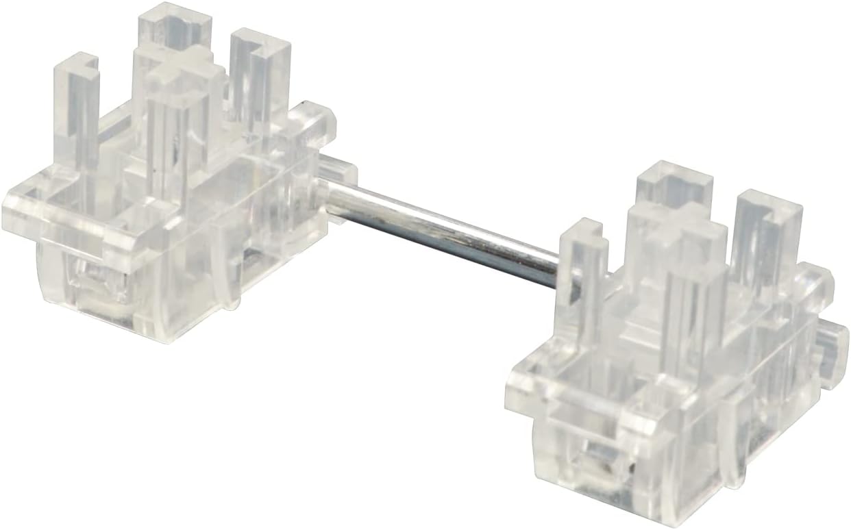 i Maifu Ray Plate Mount Stabilizers,6.25u 2u Translucent housing,Customized Stabilizers for MX Mechanical Keyboard（Translucent White 104/108）