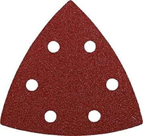 kwb Sanding triangles 93 mm made of precious corundum with 240 grit, tool-free change, resin gluing and reinforced paper carrier for fine sanding of wood and metal