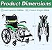 Ultra Lightweight Transport Wheelchair for Adults Comfortable Folding Wheelchair for Seniors Self-propelled Wheelchair with Swing-Away Footrests and Flip-Back Arms
