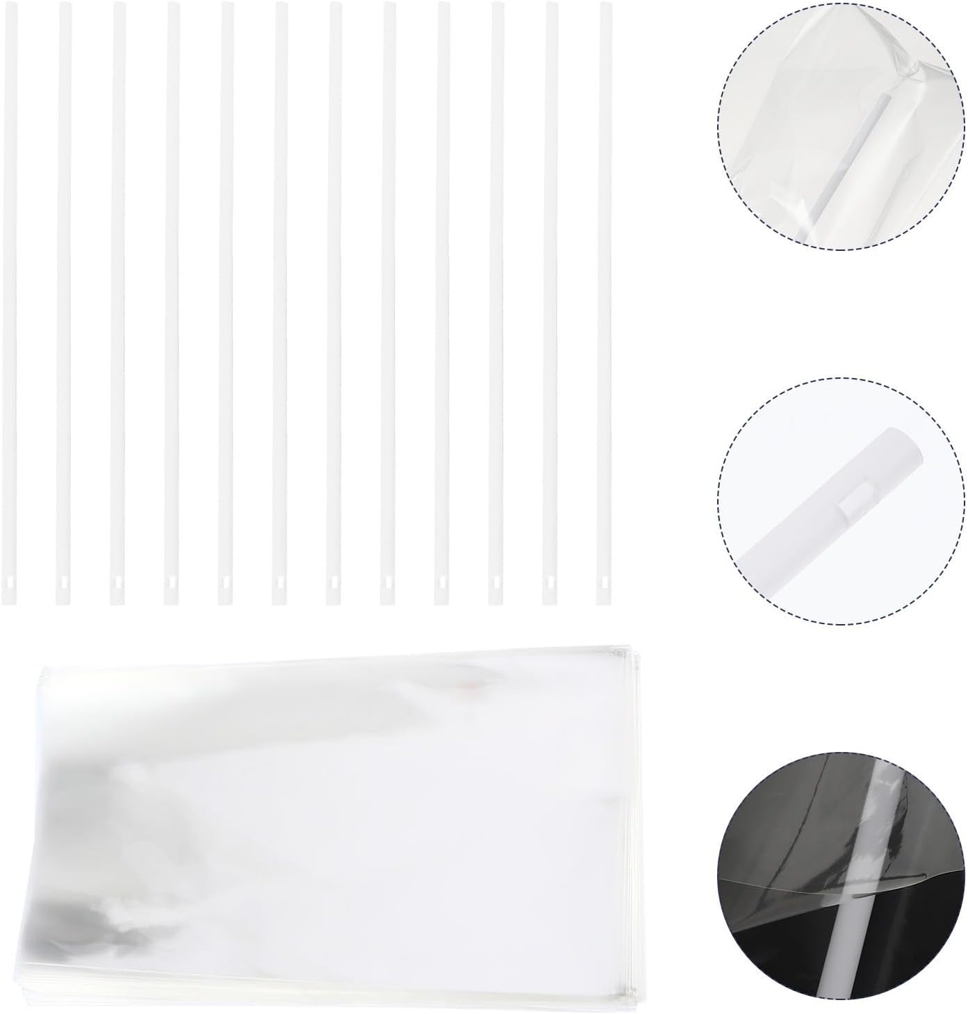 Lollipop Sticks with Parcel Bags Plastic DIY Candy Making Accessory