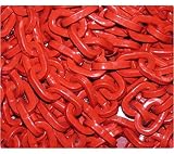 Absperrkette Metall Seilwerk Stanke 8mm Vierkantkette in Rot