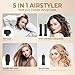 Blow Dryer Brush 5 in 1, Negative Ion Hair Dryer Brush Set Air Styler Curling Wrap Air Curler, Upgrade Hot Air Brush Curling Iron Hair Styling Tools As A Gift for Straight/Curl/Drying/Smoothing