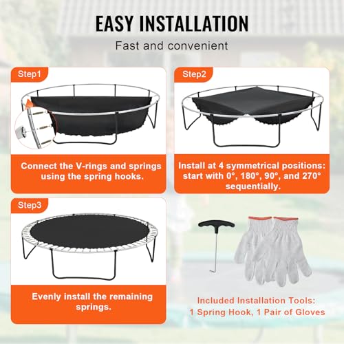 image for VEVOR Replacement Trampoline Mat, Jumping Mat Fits 15ft Frame, Univers