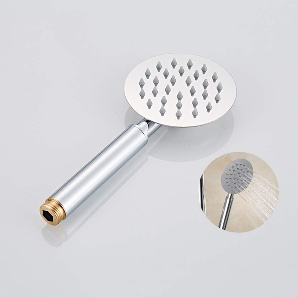 Thermostatic Shower Set Brass Shower Faucet 10 Inch Round Top Spray 3 Modes Silver Double Lift Delicate Bathtub Shower Systems