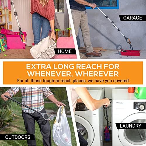 EZPIK 43 Folding Litter Picker Long Sick Reach Grabber for Disability Aids and Equipment for the Home - Litter Pickers for Adults Heavy Duty Grabbing Stick - Long Handled Grabber Tool 43 Inches
