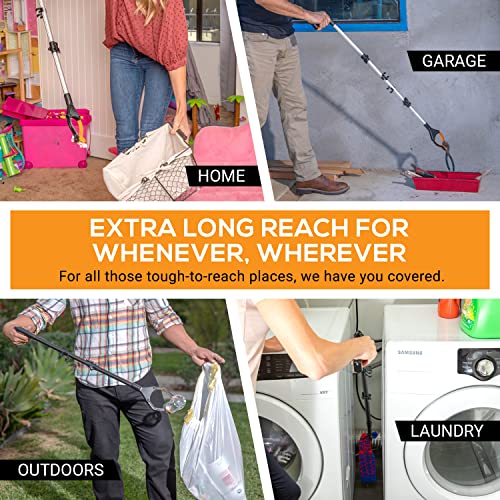 EZPIK Classic 32” Folding Grabber Reacher Tool with Dual Magnets, Heavy Duty Trash Picker Upper Grabber for Seniors & Disabled Users, Aluminum Pickup Tool for Everyday Reaching Aids (Black) - Thumbnail 7