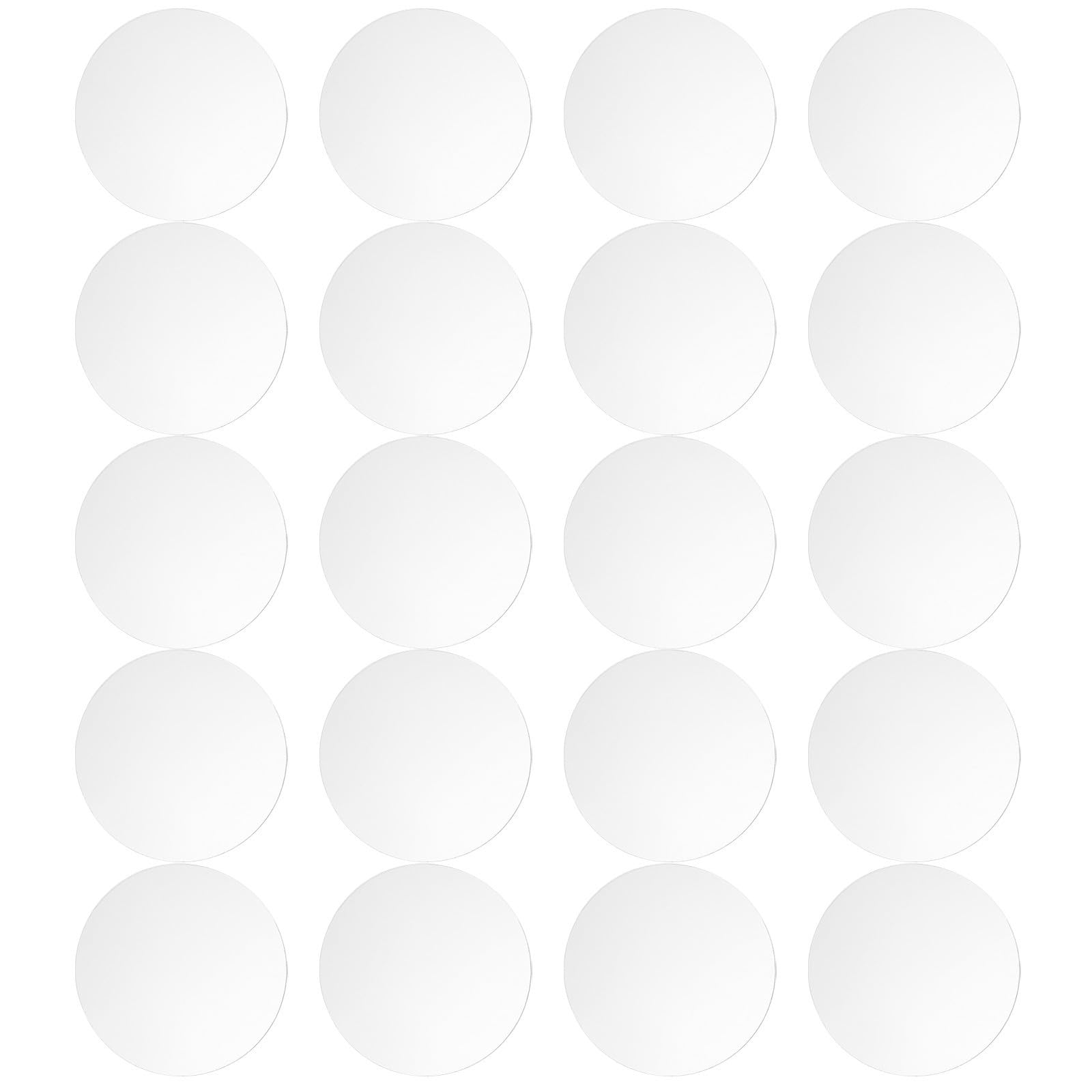 Espejos redondos de acrílico EXCEART para mosaicos y manualidades, reflejo claro, 120 uds
