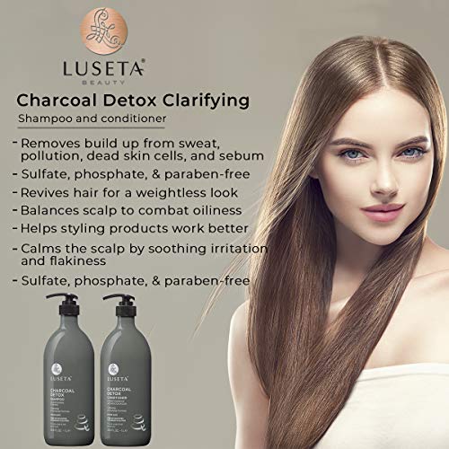 Luseta Charcoal Detox Hair Conditioner - Purifying Charcoal Conditioner - Volumizing & Moisturizing 33.8Oz #TOP2