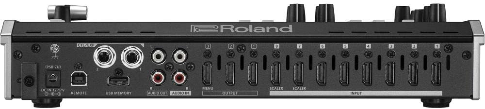 Roland V-8HD HDMI Video Switcher with AKG K-240 Studio Pro Headphones & 10-Pack Straps Bundle