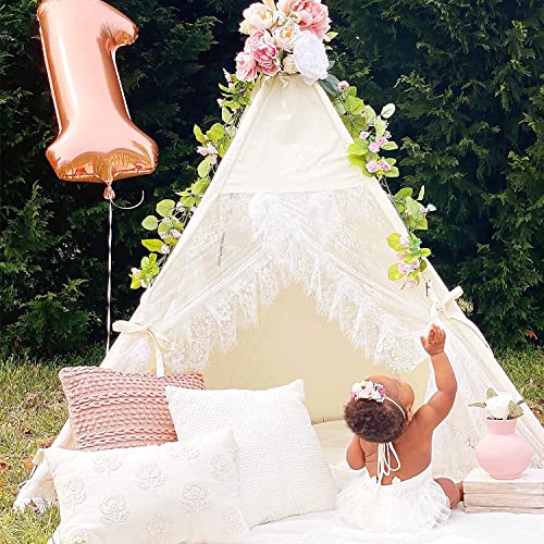 Kids Tent Floral Classic Ivory Kids Teepee Play Tent Childrens Play House Tipi Kids Room Decor Little Dove #TOP4