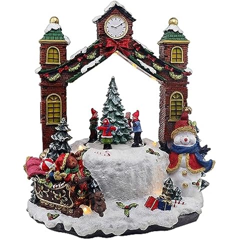 Christmas Village Clock Tower - Animated Pre-lit Musical Winter Snow Village - Perfect Addition to Your Christmas Indoor Decorations & Holiday Displays (Clock for Display) Cover