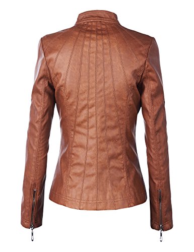 MBJ Panelled Faux Leather Moto Jacket