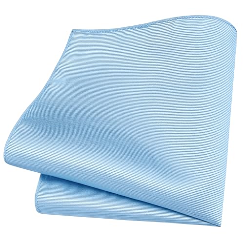 Image of Branduce 3.15 inch（8cm） Solid Formal Tie and Pocket Square Plain Necktie Lapel Pin and Tie Clip Set for Men
